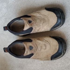 Ariat Hillsdale slip on shoe, size 10 women's, size 8 men's, tan & brown